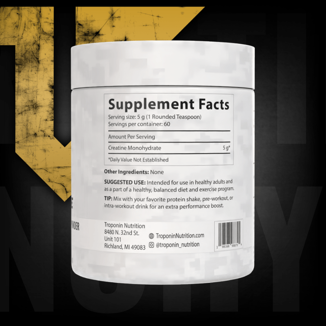 Micronized Creatine Monohydrate (60 Servings) - Troponin Nutrition